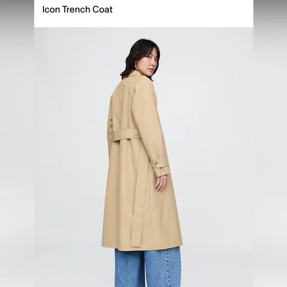 GAP Icon Khaki Tan Trench Coat - Picture 3 of 9